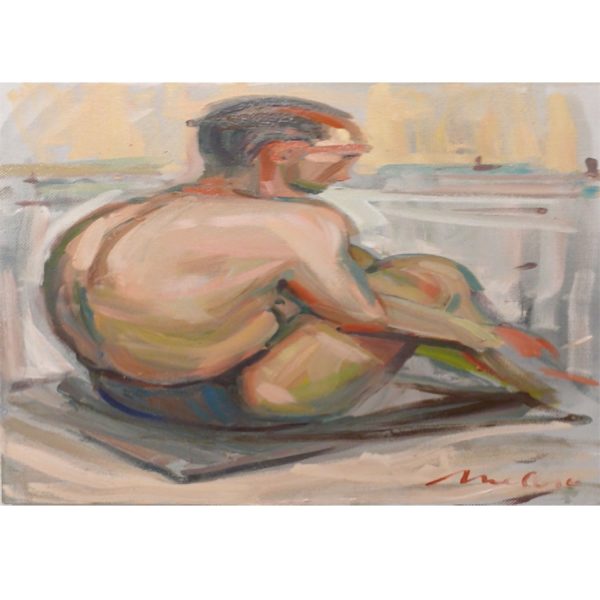 Melero Arturo - Man smoking on thebeach